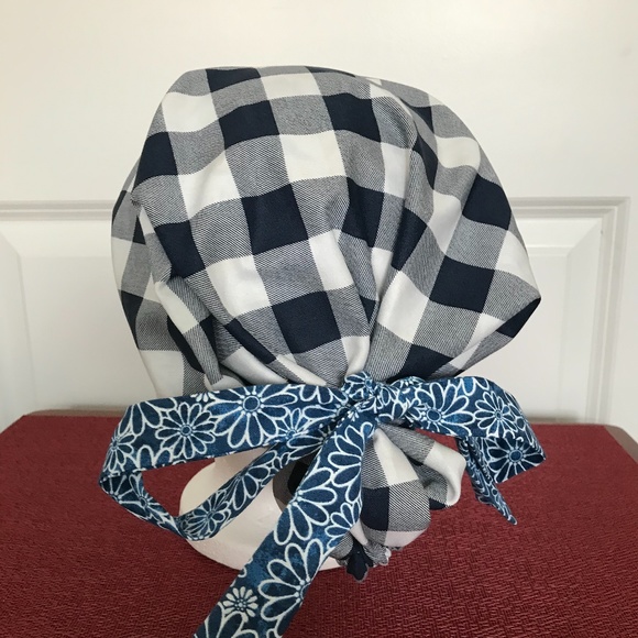 HANDMADE SCRUB CAP/HAT * REVERSIBLE * LONG TIES - Picture 4 of 13